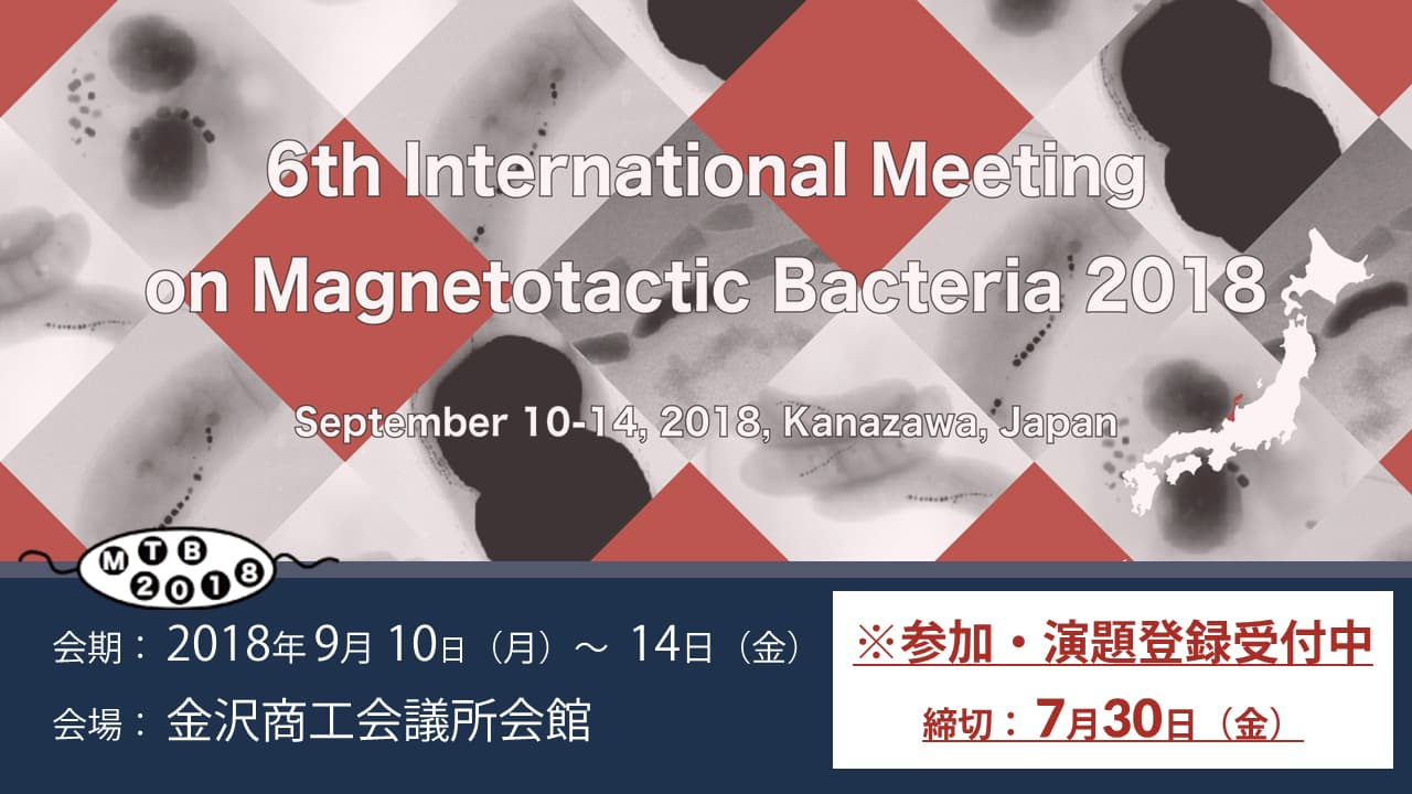 6th International Meeting on Magnetotactic bacteria 2018開催